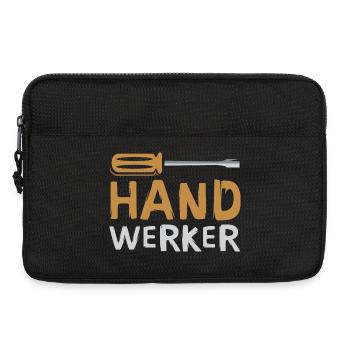 Handwerker Schriftzug mit Schraubendreher - Laptoptasche 13" - Schwarz - Vorne