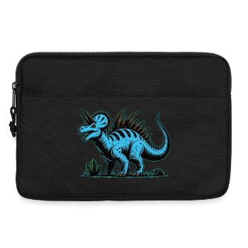 Blauer Mutanten Dinosaurier Design - Laptoptasche 13" - Schwarz - Vorne