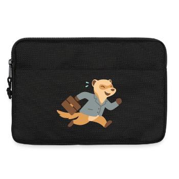 Furet en costume courant avec mallette - Sacoche pour ordinateur portable 13 pouces - noir - Devant