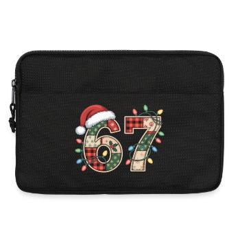 Funny Xmas Number 67 with Fairy Lights - Laptop bag 13" - black - Front