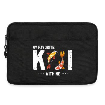 Mon humour préféré Koi with Me Fish Lover - Sacoche pour ordinateur portable 13 pouces - noir - Devant