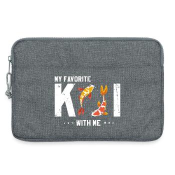 My Favorite Koi With Me Fish Lover Humor - Laptop bag 13" - heather grey - Front