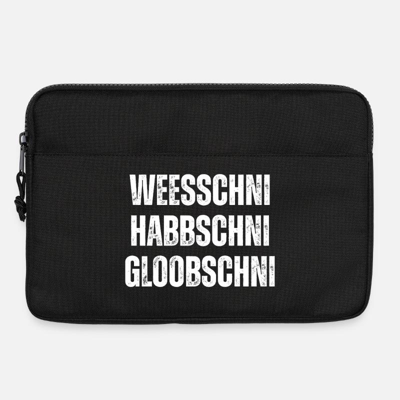 Weesschni habbschni gloobschni Sächsischer - Laptoptasche 13" - Schwarz