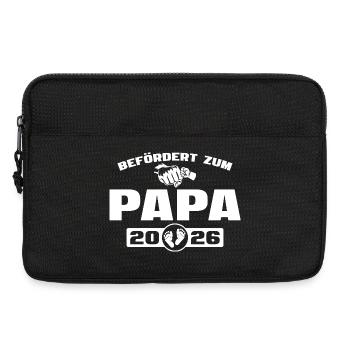 Baby Shower Promoted to Dad 2026 - Laptop bag 13" - black - Front