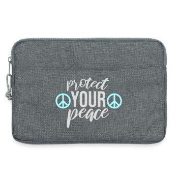 Protect Your Peace Mentale Gesundheit Achtsamkeit - Laptoptasche 13" - Grau meliert - Vorne