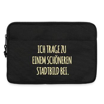 Funny saying cityscape - Laptop bag 13" - black - Front