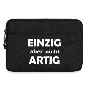 Einzigartig aber nicht Artig - Laptoptasche 13" - Schwarz - Vorne