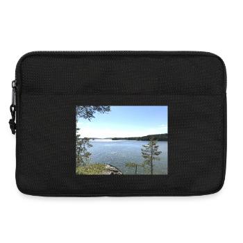 Paysage lacustre, moment nature - Sacoche pour ordinateur portable 13 pouces - noir - Devant