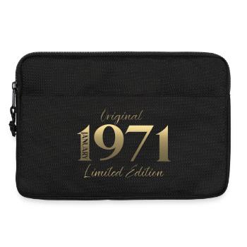 55e anniversaire Original janvier Né en 1971 - Sacoche pour ordinateur portable 13 pouces - noir - Devant