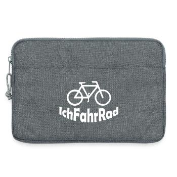 JE FAIS DU VÉLO - Sacoche pour ordinateur portable 13 pouces - gris chiné - Devant