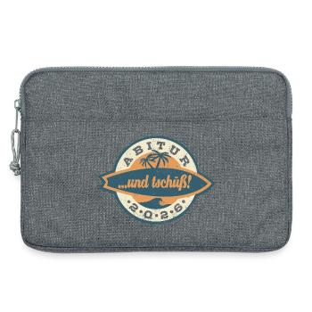 2026 Abitur and goodbye! Retro Badge - Laptop bag 13" - heather grey - Front