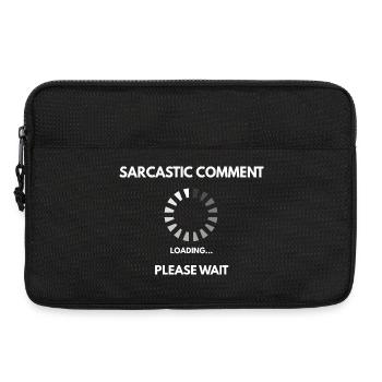 Sarkastischer Kommentar lädt - Laptoptasche 13" - Schwarz - Vorne