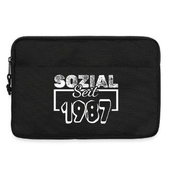 Social 1987 - Sacoche pour ordinateur portable 13 pouces - noir - Devant