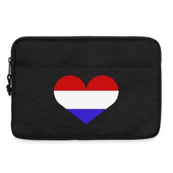 Drapeau du cœur des Pays-Bas - Sacoche pour ordinateur portable 13 pouces - noir - Devant