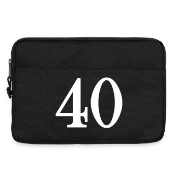 40. 40 YEARS. 40th ANNIVERSARY. 40 YEARS ANNIVERSARY. - Laptop bag 13" - black - Front