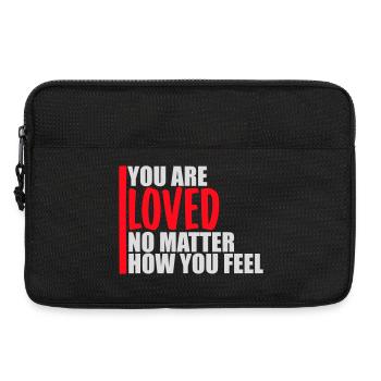 Tu es aimé, peu importe la compassion que tu ressens - Sacoche pour ordinateur portable 13 pouces - noir - Devant