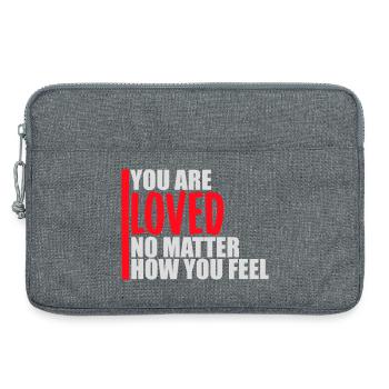 You Are Loved No Matter How You Feel Mitgefühl - Laptoptasche 13" - Grau meliert - Vorne