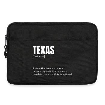 Texas Large Format Typography Humor - Laptop bag 13" - black - Front
