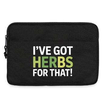 Heilpraktiker, ich habe Kräuter für diesen Profi - Laptoptasche 13" - Schwarz - Vorne