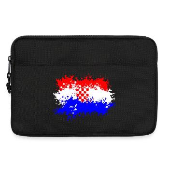 Kroatien Flagge Splash - Laptoptasche 13" - Schwarz - Vorne