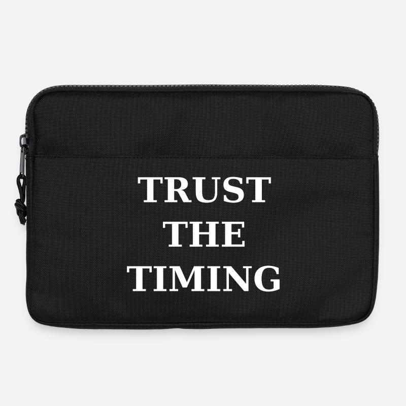 Vertraue dem Timing - Laptoptasche 13" - Schwarz