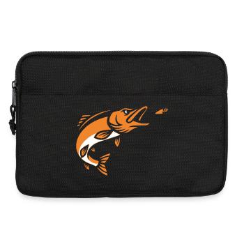 Vecteur de saut des poissons brochet - Sacoche pour ordinateur portable 13 pouces - noir - Devant