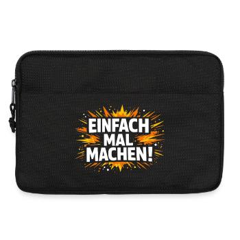Einfach mal machen - Laptoptasche 13" - Schwarz - Vorne