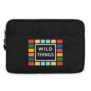 Wild Things Bunte Rahmen - Laptoptasche 13" - Schwarz - Vorne