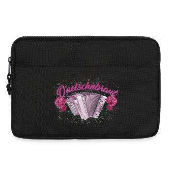 Quetschnbraut - Harmonika mit Rosen - Laptoptasche 13" - Schwarz - Vorne