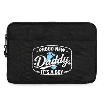 Expectant dad & father, birth son boy - Laptop bag 13" - black - Front