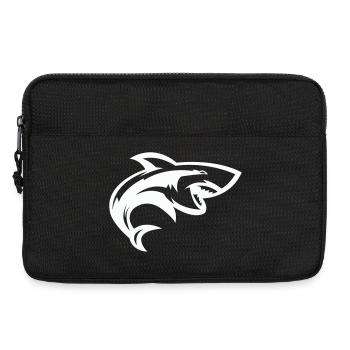 Stylized shark head - Laptop bag 13" - black - Front