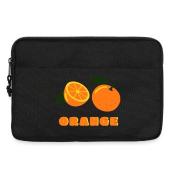 Orange Summer Vibes Fruit Design - Laptop bag 13" - black - Front