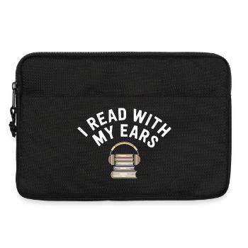 Hörbücher Lese Mit Meinen Ohren Geschenk - Laptoptasche 13" - Schwarz - Vorne
