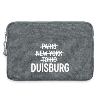 Duisburg, Ruhrpott, Sac de la Ville de la région de la Ruhr, Cap - Sacoche pour ordinateur portable 13 pouces - gris chiné - Devant