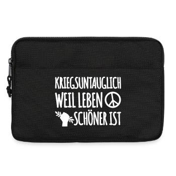 Gegen Krieg Für Frieden - Laptoptasche 13" - Schwarz - Vorne