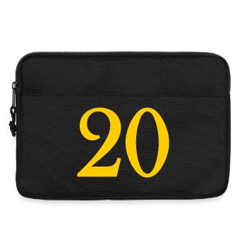 20. 20e ANNIVERSAIRE. ANNIVERSAIRE 20 ANS. 20 ANS. - Sacoche pour ordinateur portable 13 pouces - noir - Devant