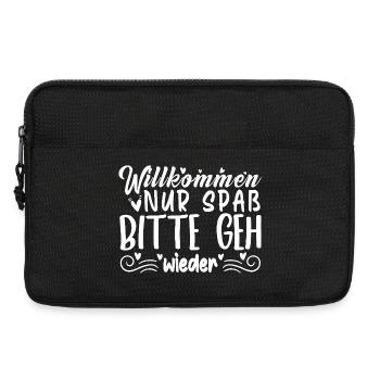 Willkommen Nur Spaß Bitte geh wieder - Laptoptasche 13" - Schwarz - Vorne