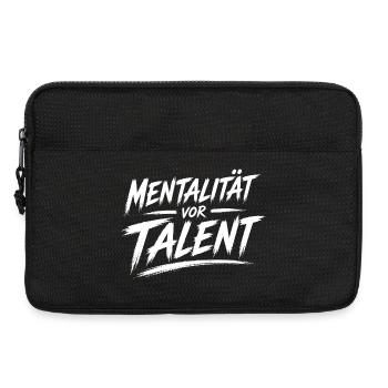 La mentalité avant le talent - Sacoche pour ordinateur portable 13 pouces - noir - Devant
