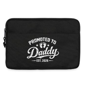Beförderter Vater 2026 Vater-Bekanntgabe Geburt - Laptoptasche 13" - Schwarz - Vorne