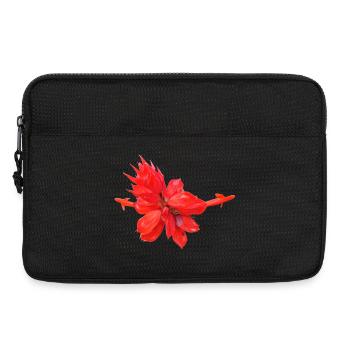 Vibrant_Scarlet_Sage_Red_Salvia_Flower_Art - Laptop bag 13" - black - Front