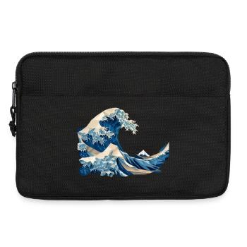 Vague Hokusai Art japonais de l’origami Grande Onde - Sacoche pour ordinateur portable 13 pouces - noir - Devant