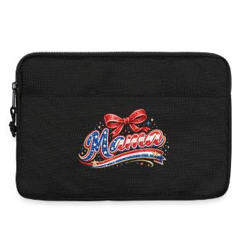 Drapeau des États-Unis : Écho pailleté 4 juillet - Sacoche pour ordinateur portable 13 pouces - noir - Devant