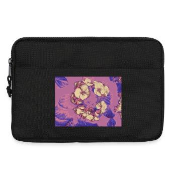 Pastel Blossoms Gold Sketch - Laptop bag 13" - black - Front