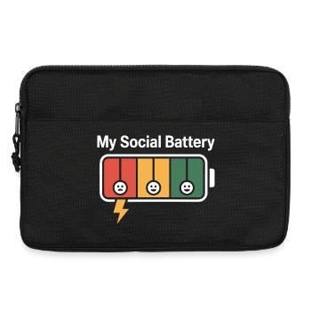Batterie sociale Introverti Batterie morte - Sacoche pour ordinateur portable 13 pouces - noir - Devant