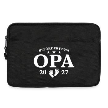 Befördert Zum Opa 2027 Schwangerschaft Geschenk - Laptoptasche 13" - Schwarz - Vorne