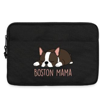 Boston Mama Boston Terrier Amoureuse des mamans de chien - Sacoche pour ordinateur portable 13 pouces - noir - Devant