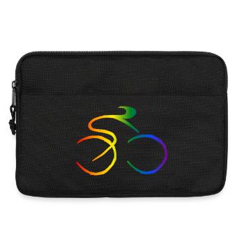 Bicycle Rainbow - Sacoche pour ordinateur portable 13 pouces - noir - Devant