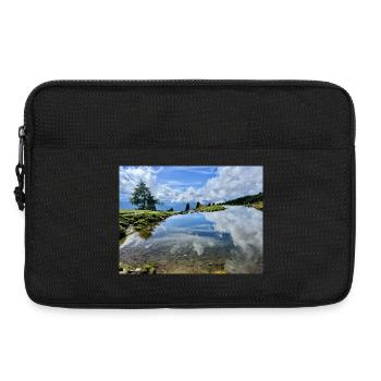 Panorama miroir du lac alpin - Sacoche pour ordinateur portable 13 pouces - noir - Devant