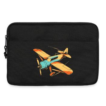 80s propeller plane - Laptop bag 13" - black - Front