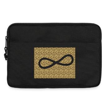 Leopard Infinity Pattern - Laptop bag 13" - black - Front